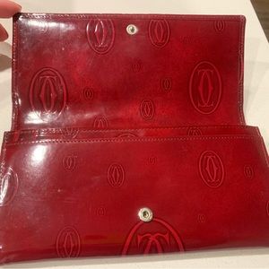 CARTIER Red Leather Wallet